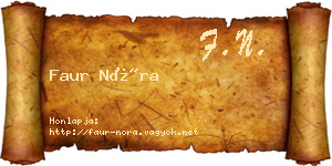 Faur Nóra névjegykártya