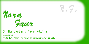 nora faur business card